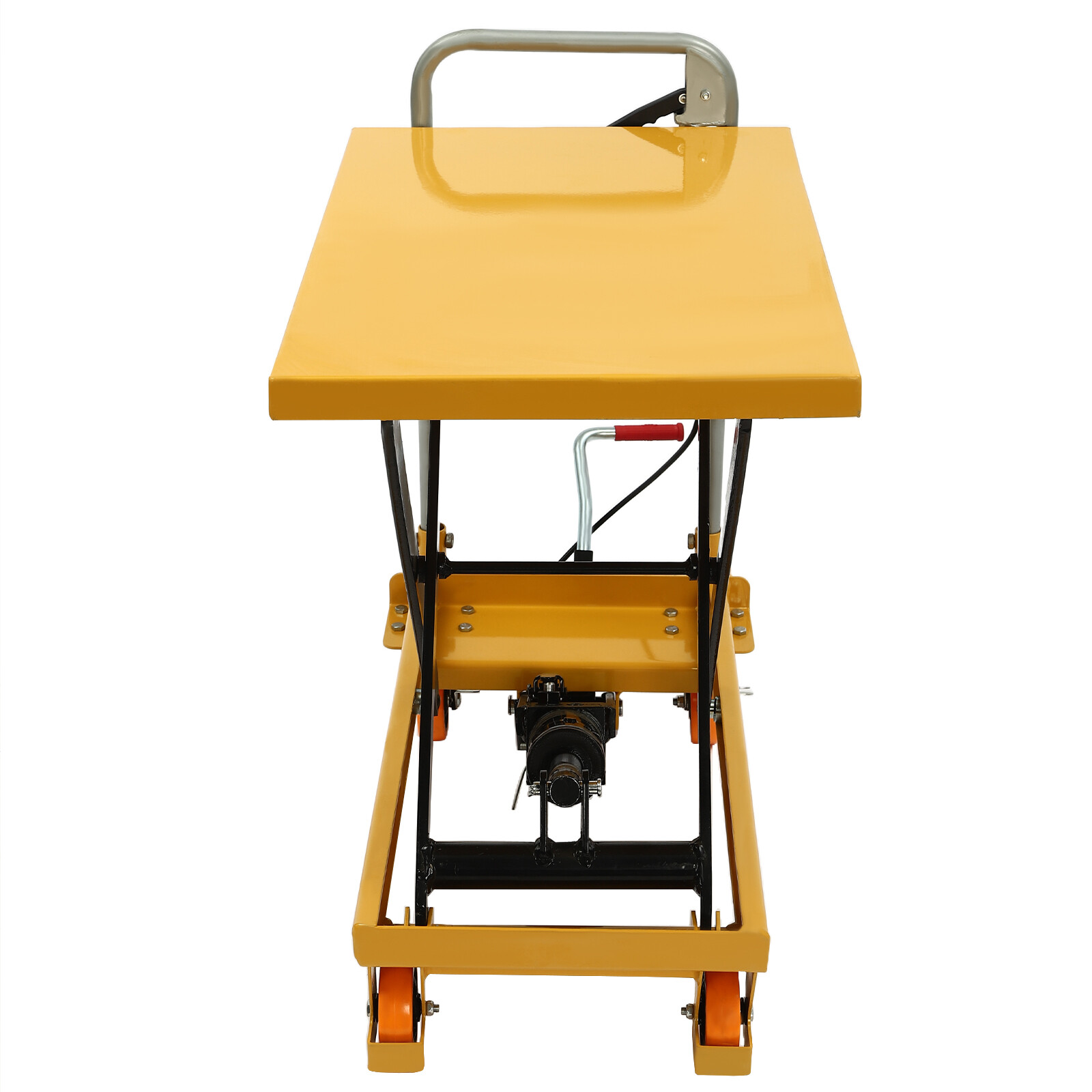 NEW Hydraulic Lift Table Cart 500 lbs Manual Scissor Lift Table 30.5" Orange