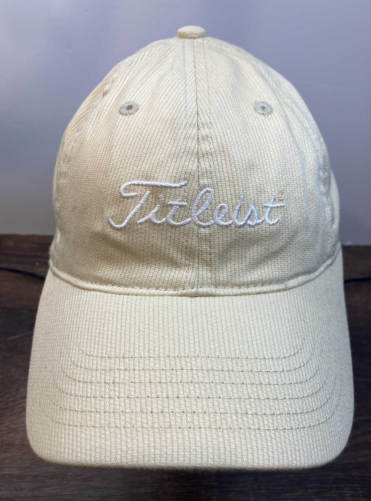 Titleist Golf Pink Ribbon Breast Cancer Hat Cap Adjustable Tan Baseball