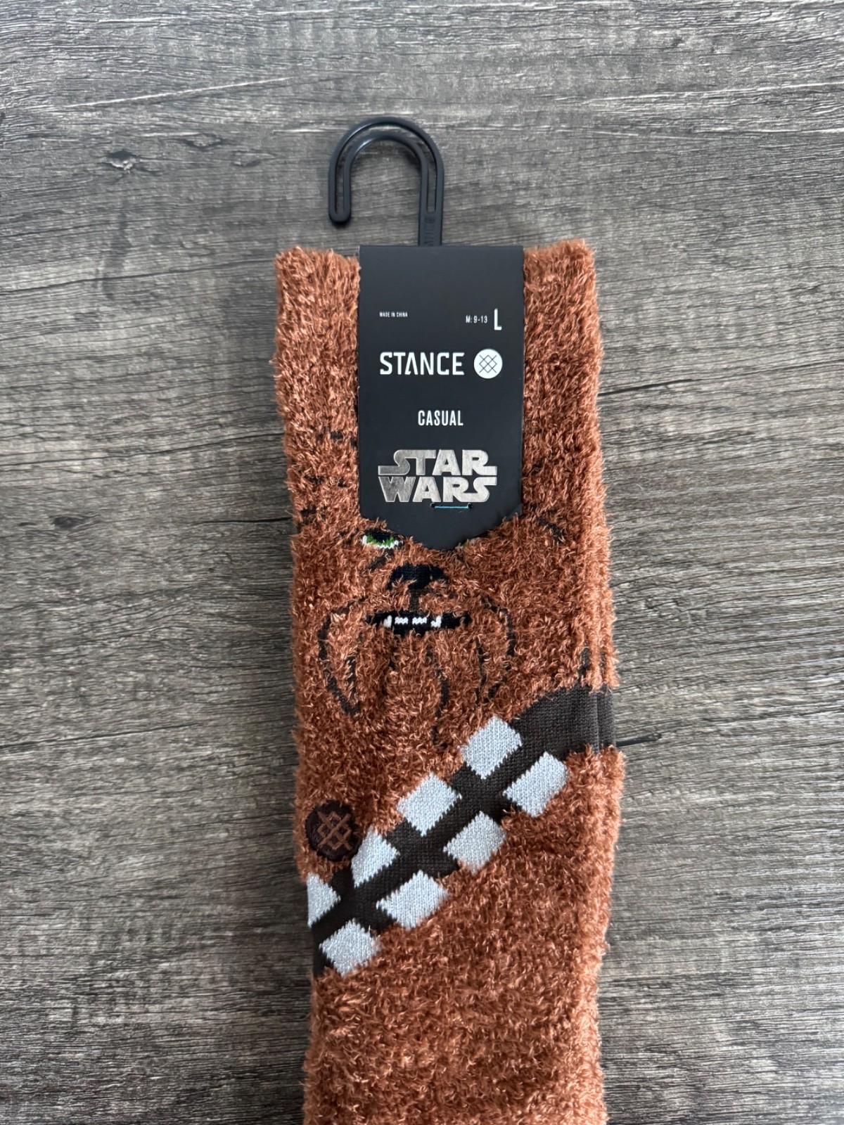 Stance x Star Wars - Chewie Crew Fuzzy Socks - Chewbacca - Men's LARGE Size 9-13