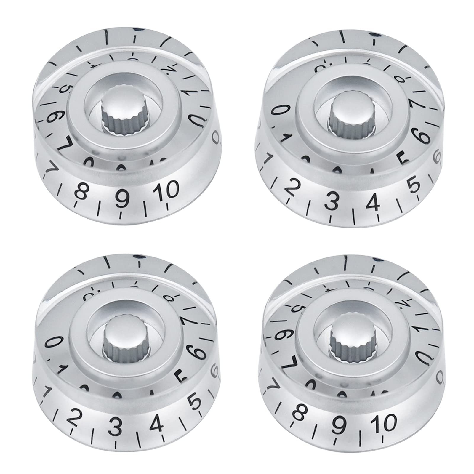 4pcs Volume Tone Speed Control Knobs Hat Shape with LP Style Bass Guitar Part...