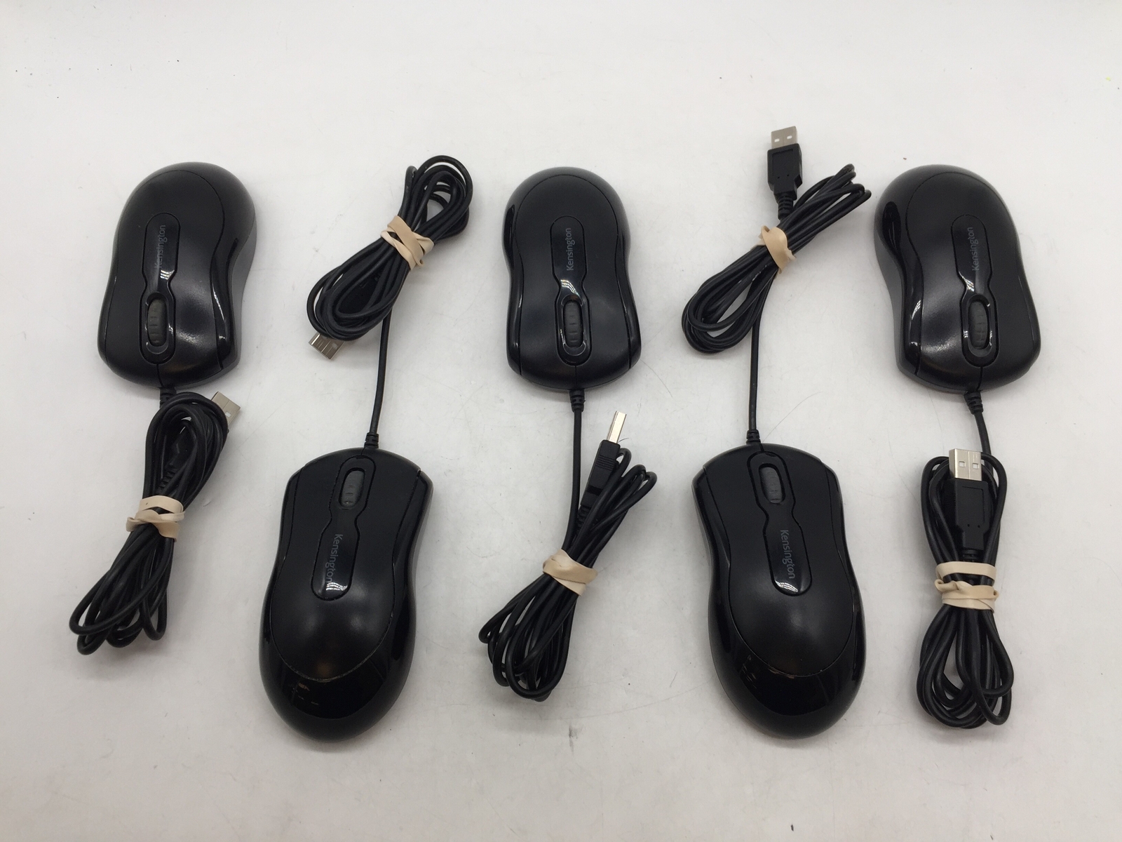 Lot of 5 Kensington Mouse-In-A-Box Corded USB Optical Mouse M01215 FREE S/H