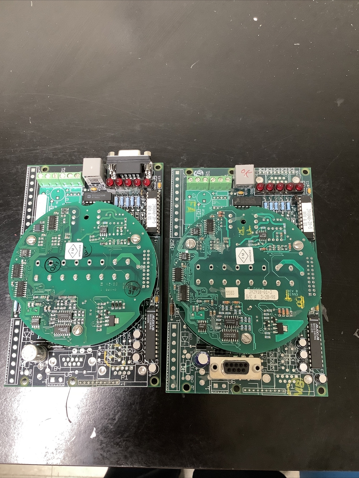 Lot Of 2 Bristol Babcock Control Boards 390848-39-5