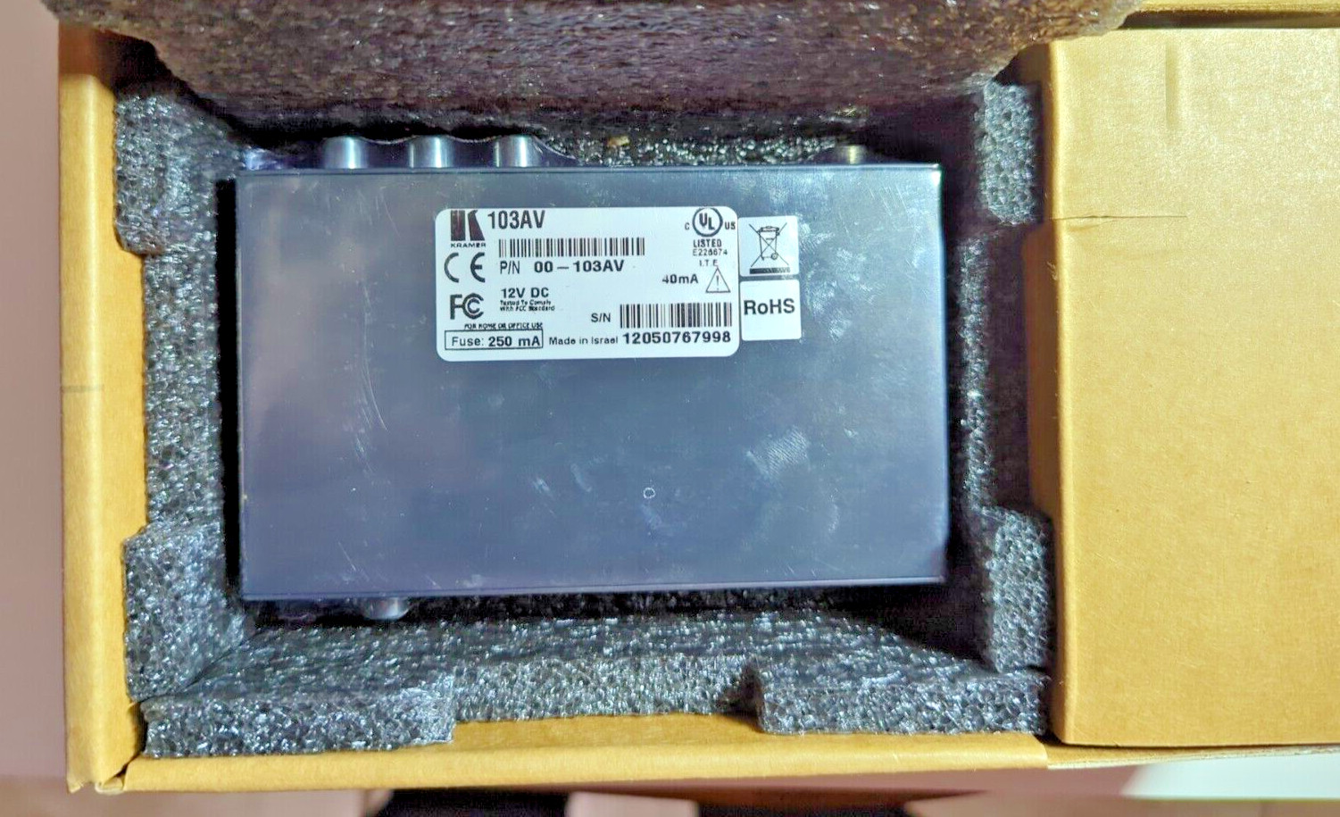 Kramer 103AV 1:3 Audio-Stereo / Video DA Distribution Amplifier