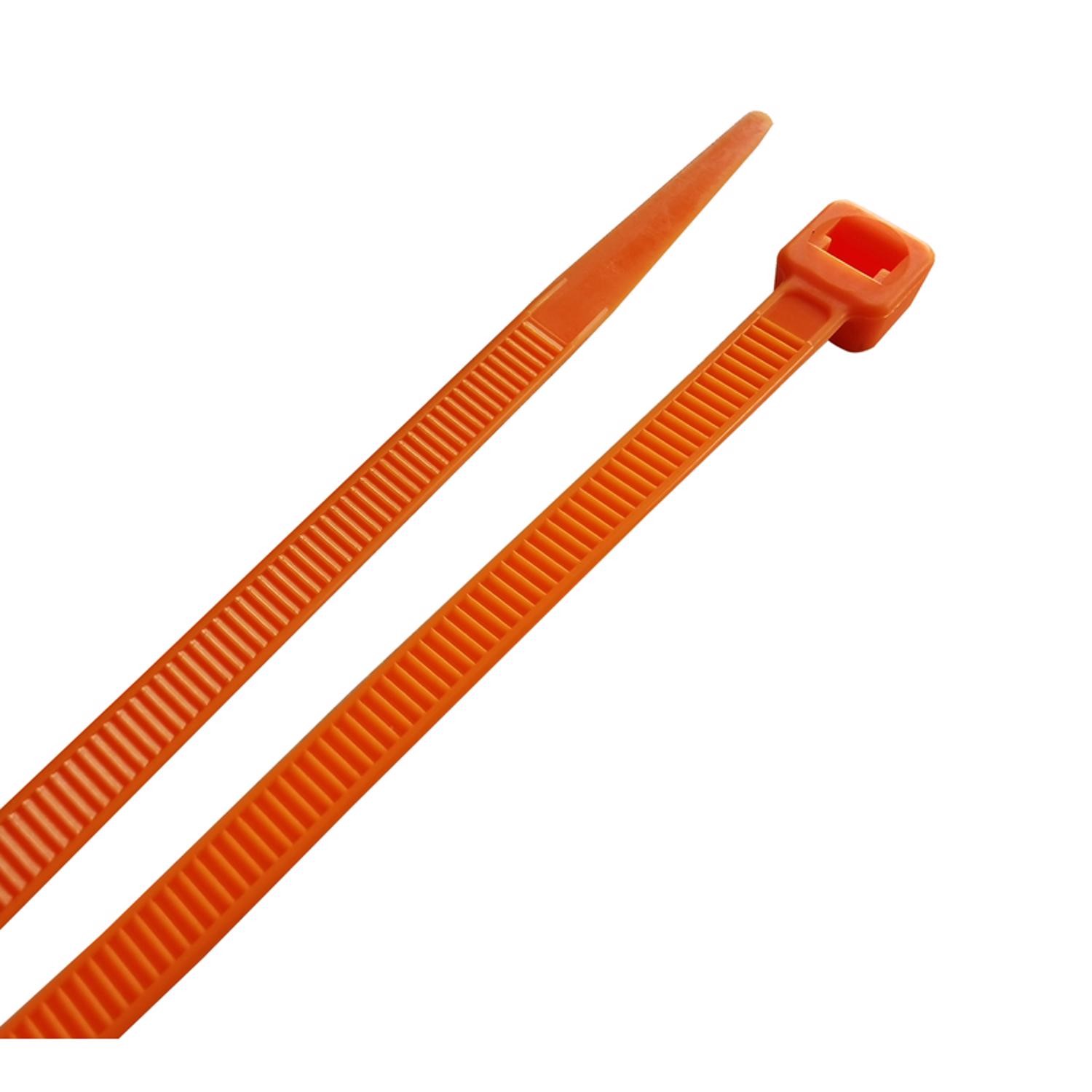 Home Plus LH-S-200-8-OE 50 lbs. Tensile Strength Orange Poly Cable Tie 8 L in.