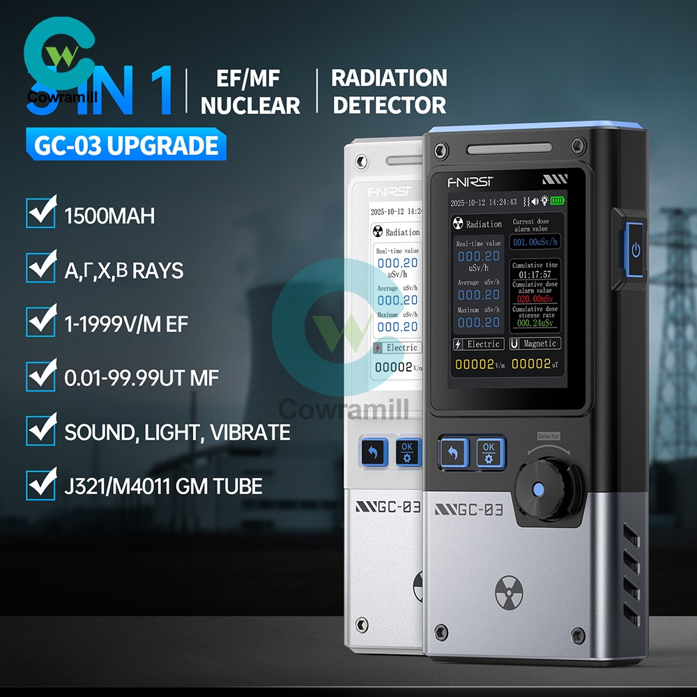 FNIRSI GC-03 3-IN-1 Electromagnetic Nuclear Radiation Detector Digital EMF Meter