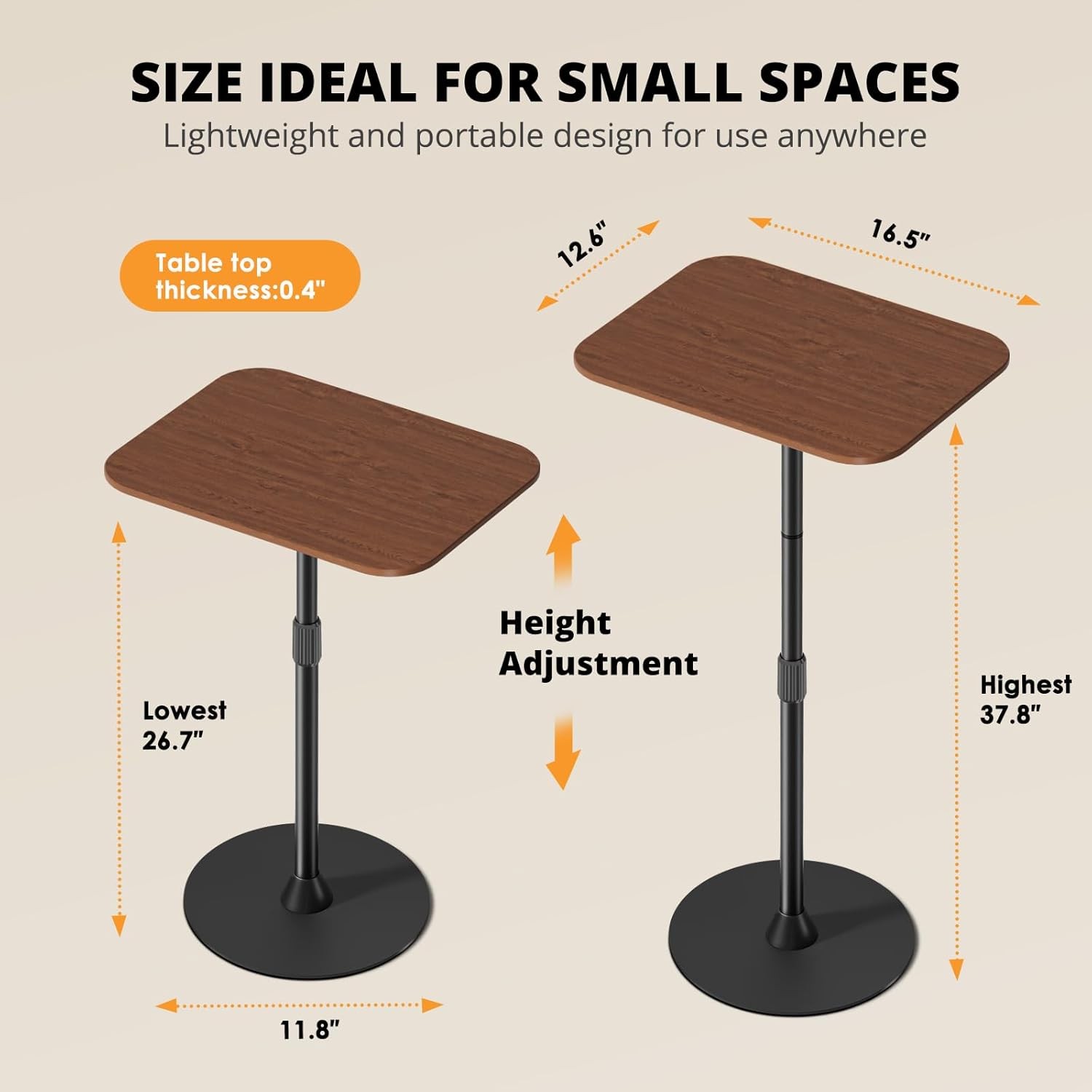 Adjustable Laptop Floor Stand & Portable Standing Desk - Height Adjustable Mo...