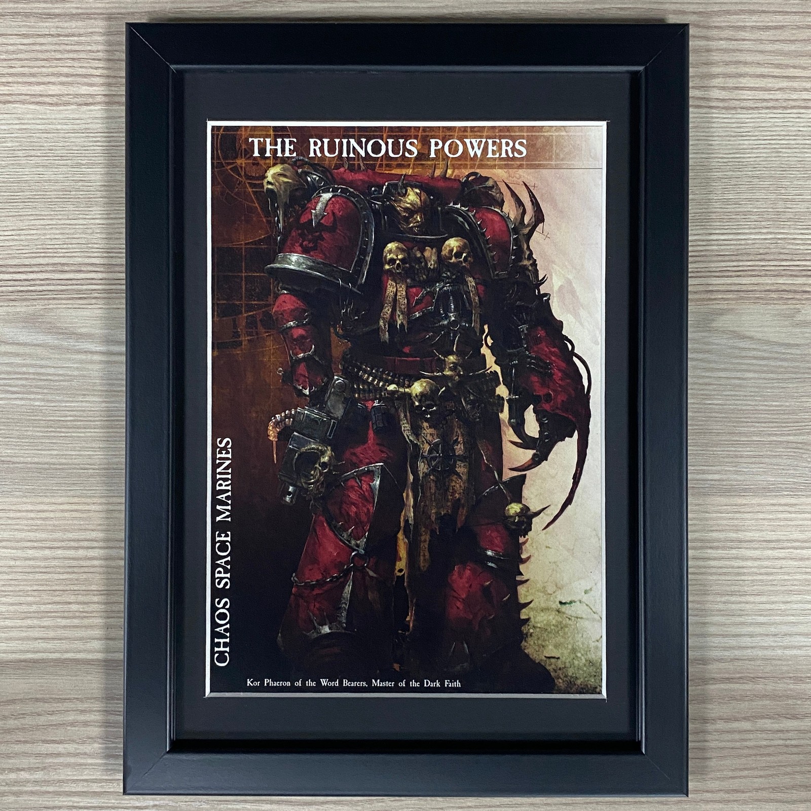 CHAOS SPACE MARINES FRAMED ART REALM OF HORUS HERESY THE RUINOUS WARHAMMER 40K
