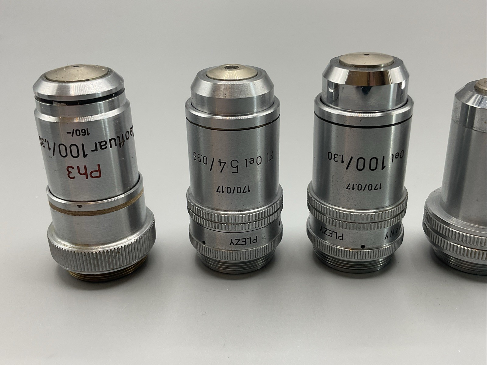 Lot Of 7 Microscope Objectives: Nikon Zeiss Leitz Olympus Beck