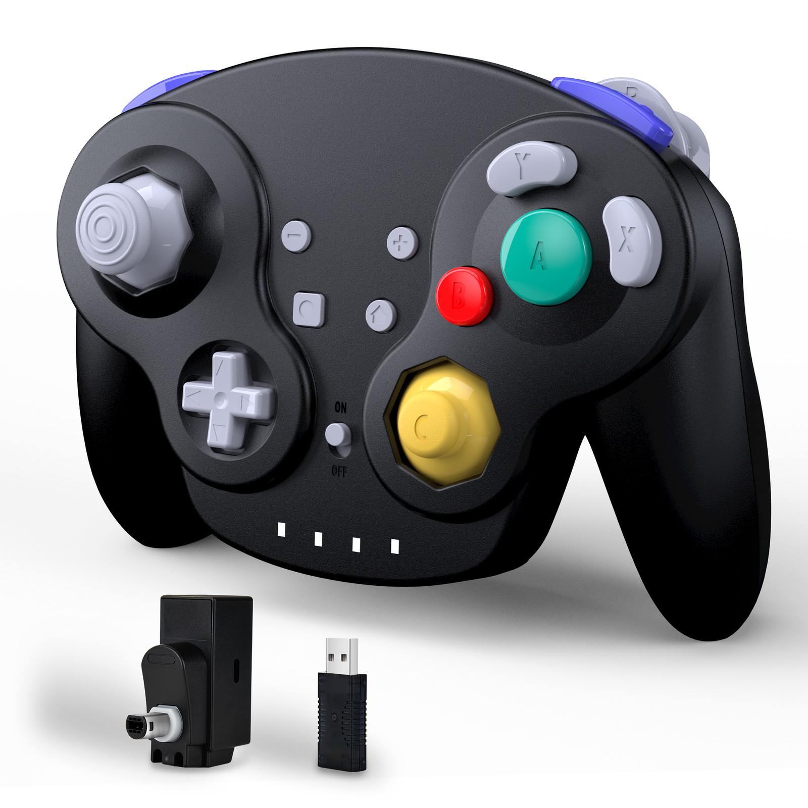 Wireless 2.4 G For Nintendo GameCube NSO Switch PC Mac Windows USB Controller