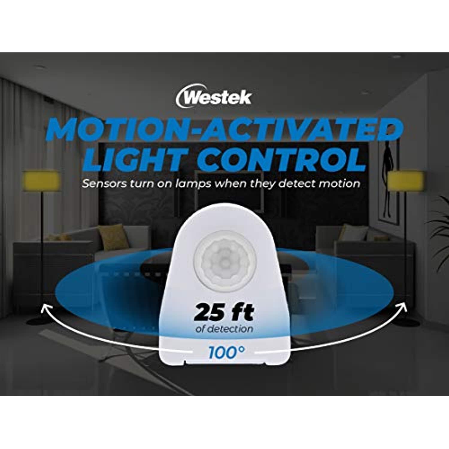 Westek MLC12BC-4 Indoor Plug-in Corded Motion Activated Light Control, 1 Count