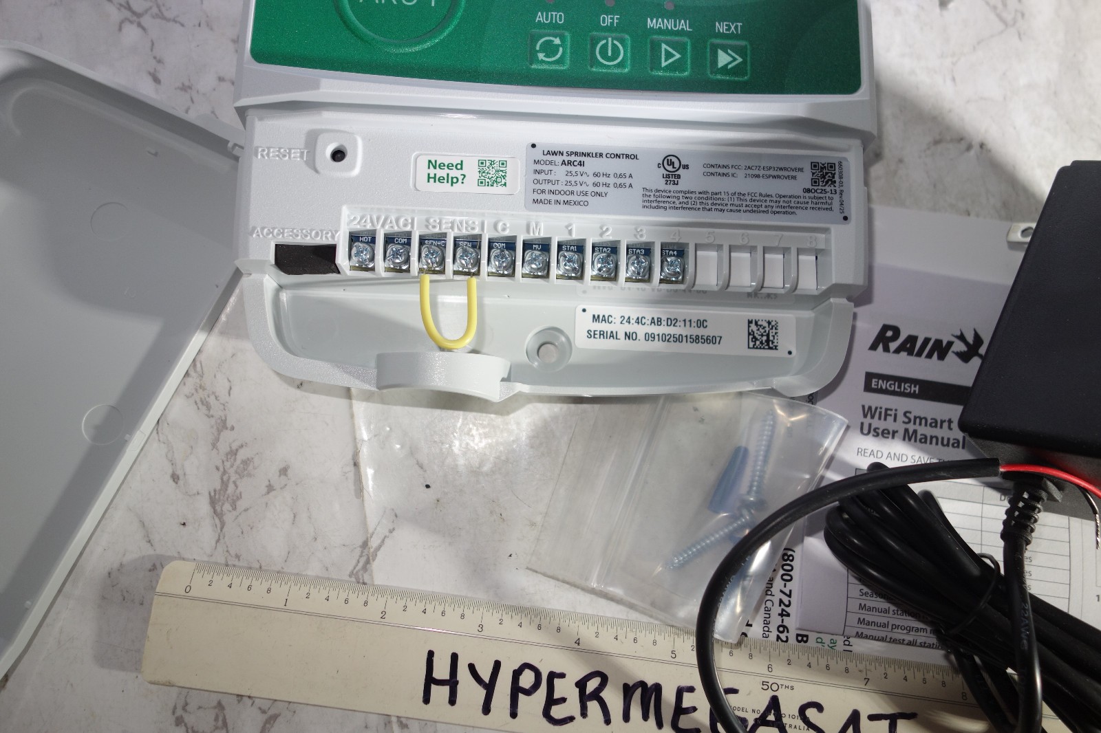 Rainbird ARC4 4 Station Sprinkler Timer Controller Indoor Wifi Irrigation App