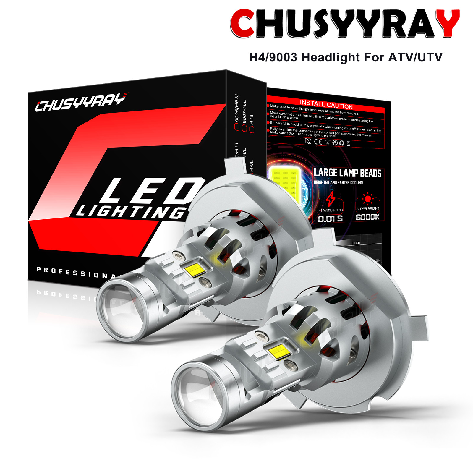 For CAN-AM OUTLANDER 400 450 500 650 800 2x 80W HEADLIGHT LED LIGHT BULBS WHITE