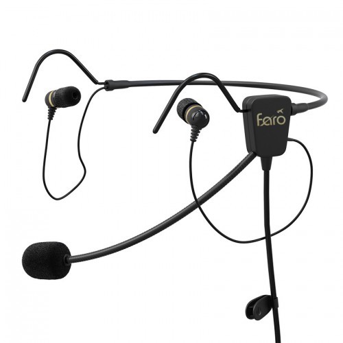 FARO AIR, LIGHTWEIGHT PREMIUM AVIATION HEADSET w/ GA Connectors