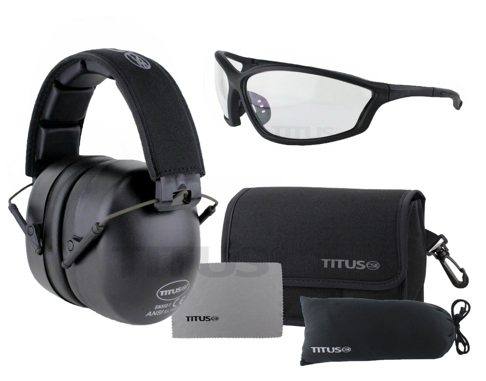 Titus 3 Series - 37 NRR Noise Reduction Hearing Protection & G26 Competition Z87