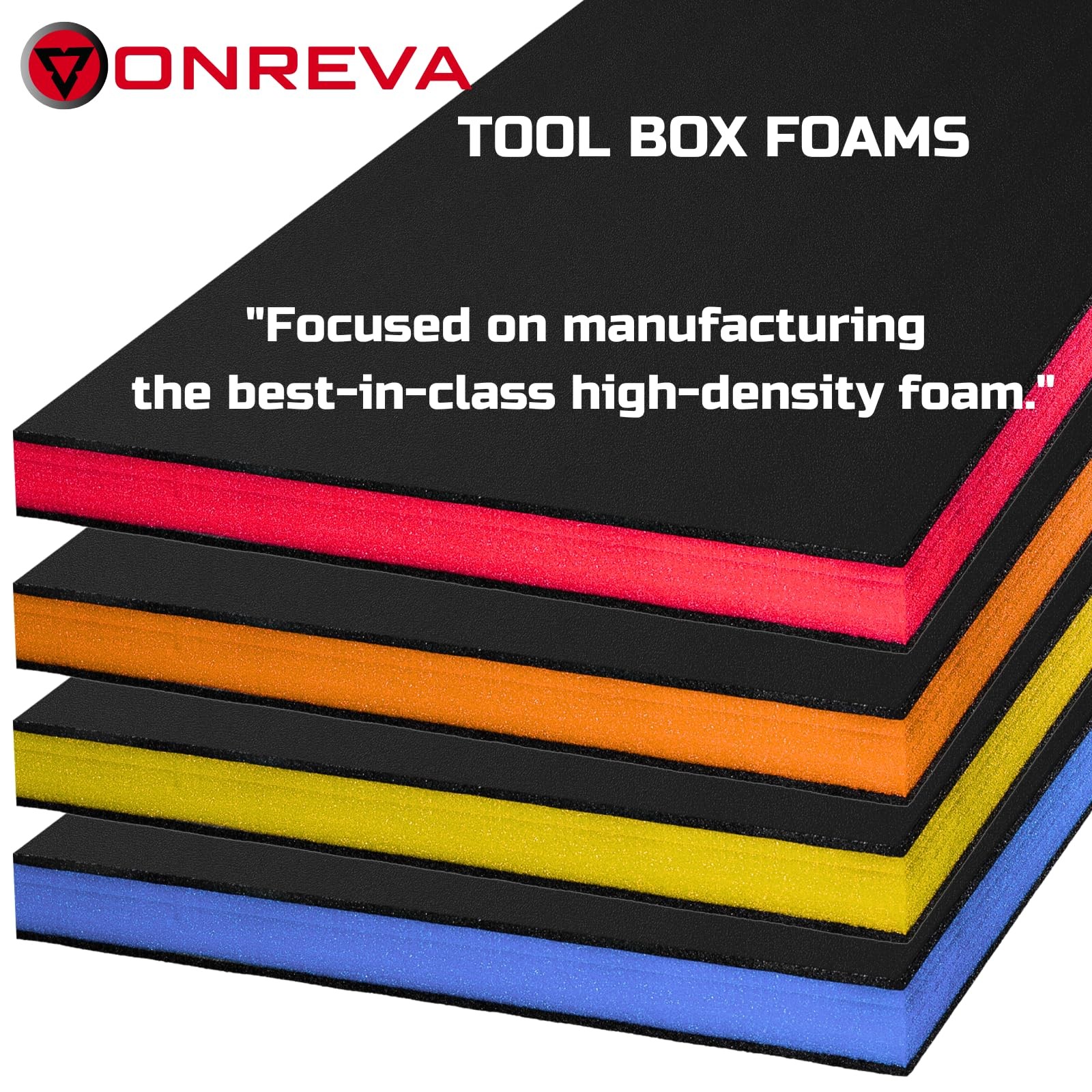 ONREVA Tool Box Foam 16x12x2 inch 3Pack, Foam Inserts for Cases, Polyethylene...