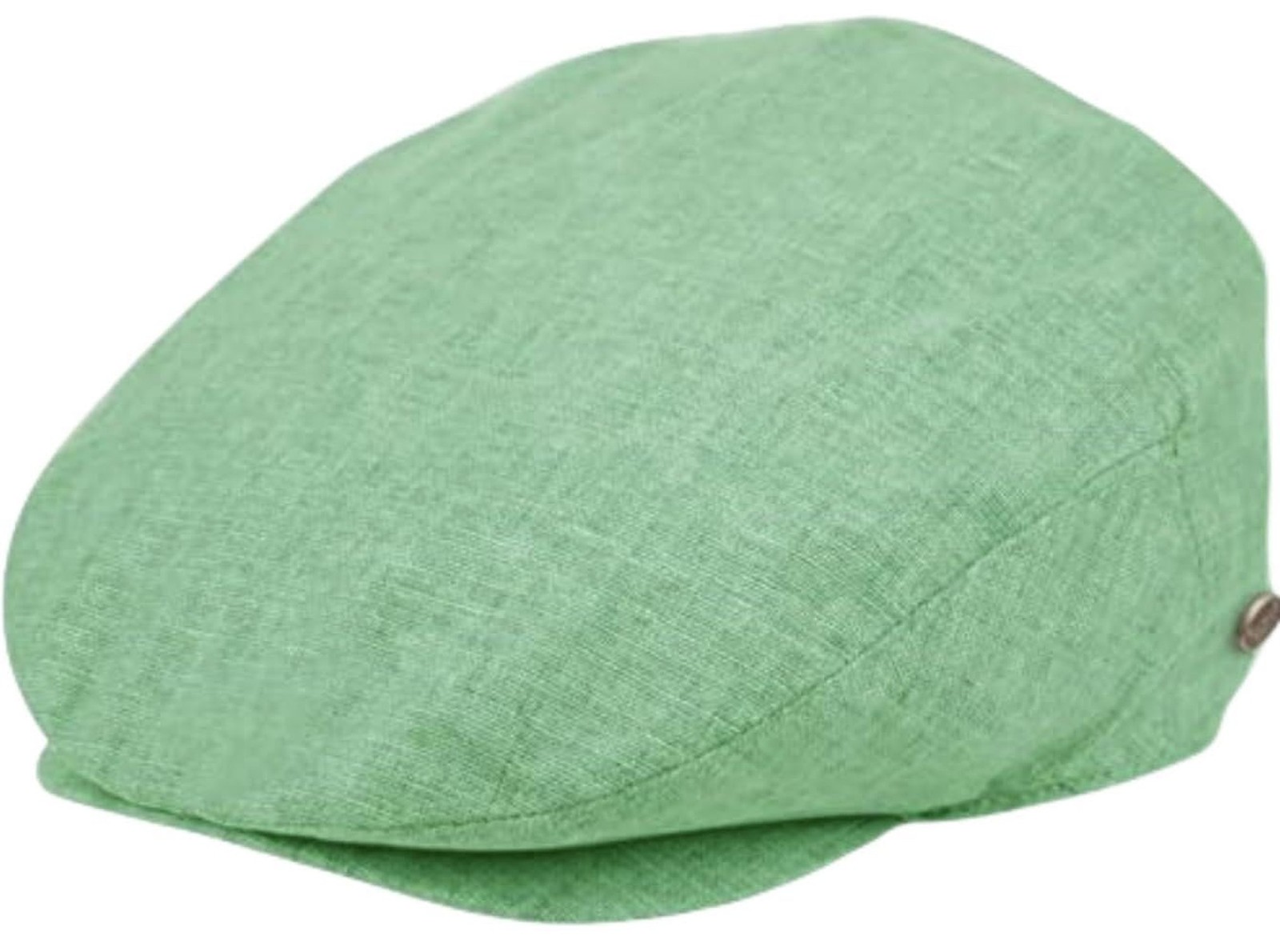 Men's Linen Flat Ivy Gatsby Summer Newsboy Hats Large-X-Large Apple Green