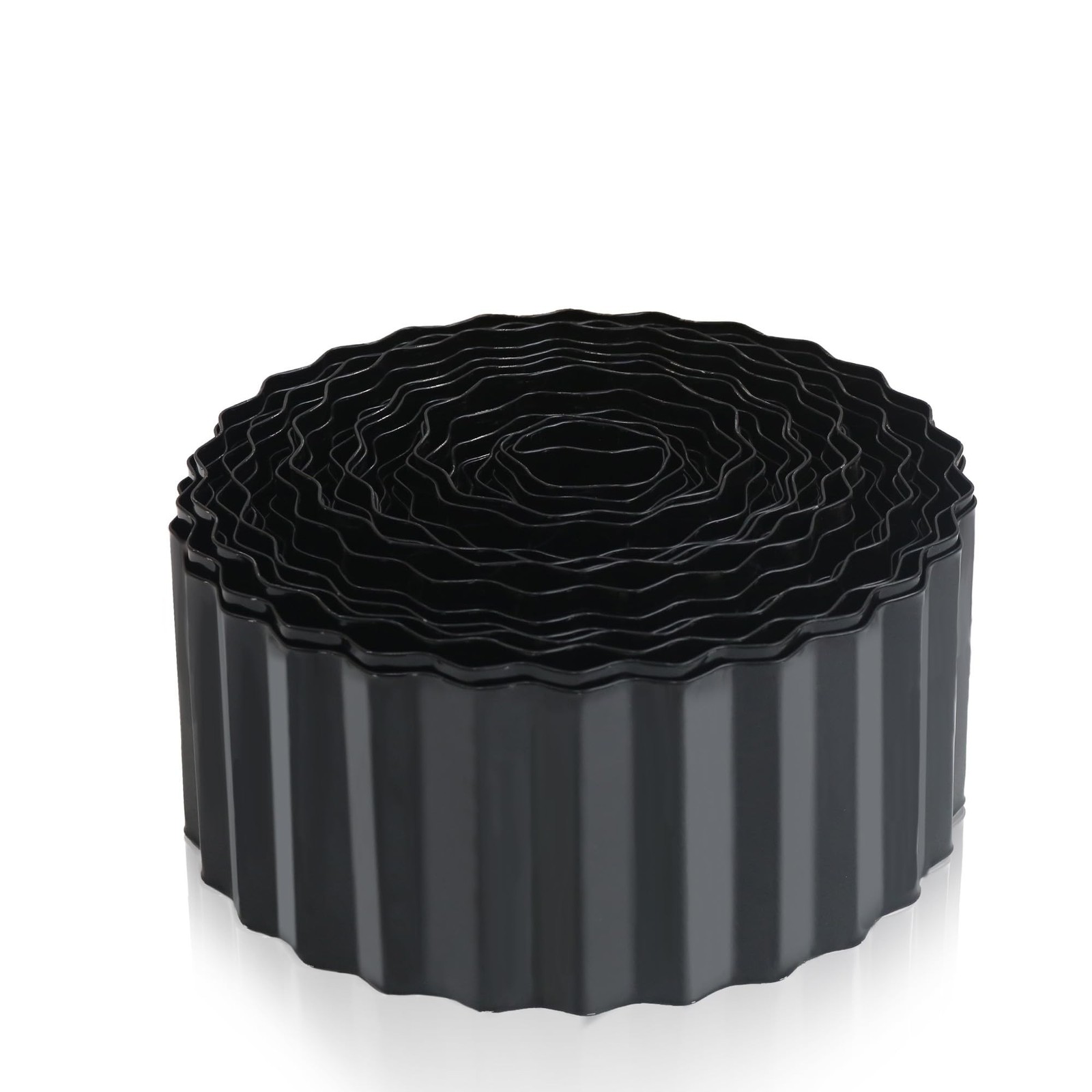 Quibbay Metal Corrugated Garden Edging, 4" x 50Ft Landscape Edging for DIY Fl...