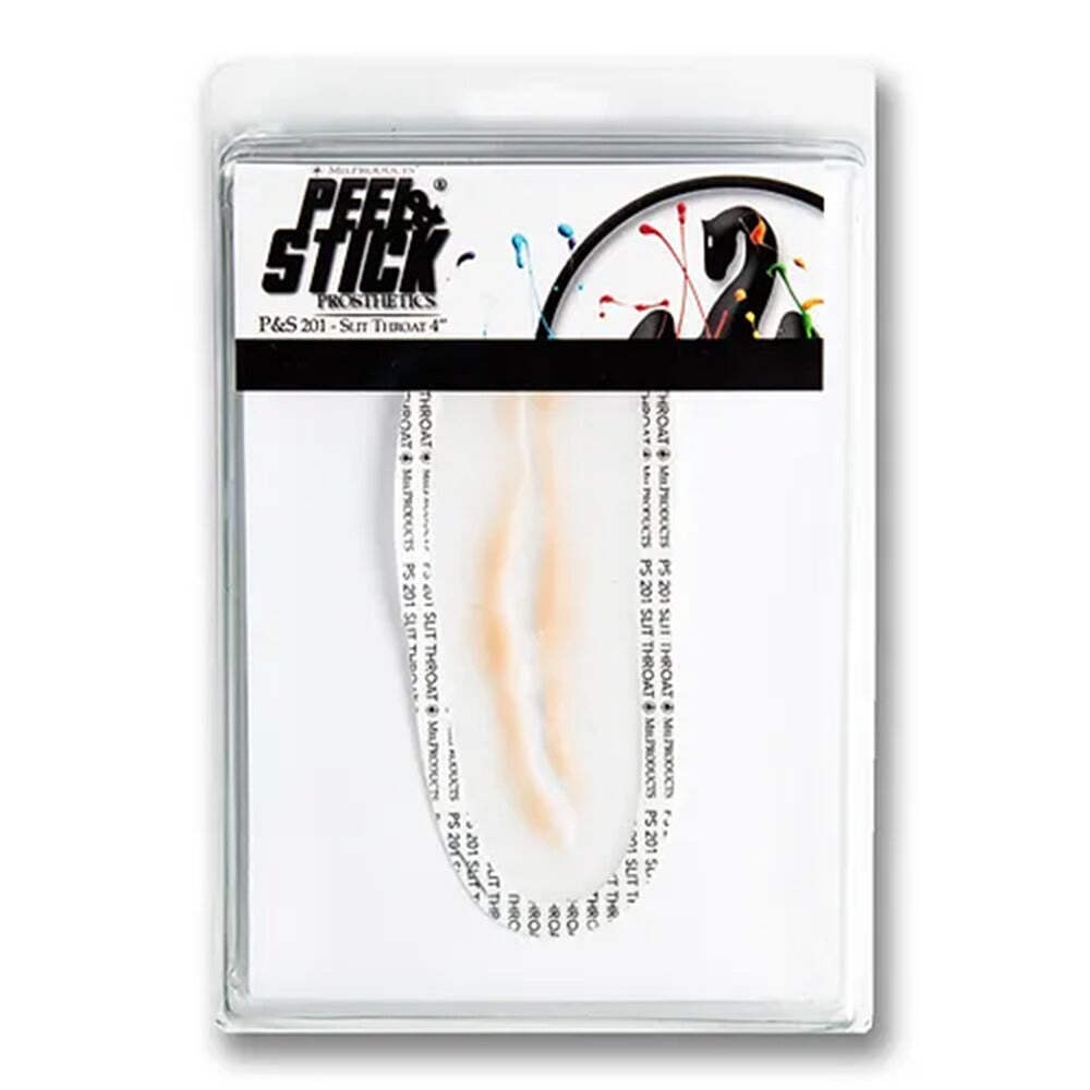 MEL Products Peel & Stick Prosthetic, Slit Throat 4" - Quick and Easy SFX