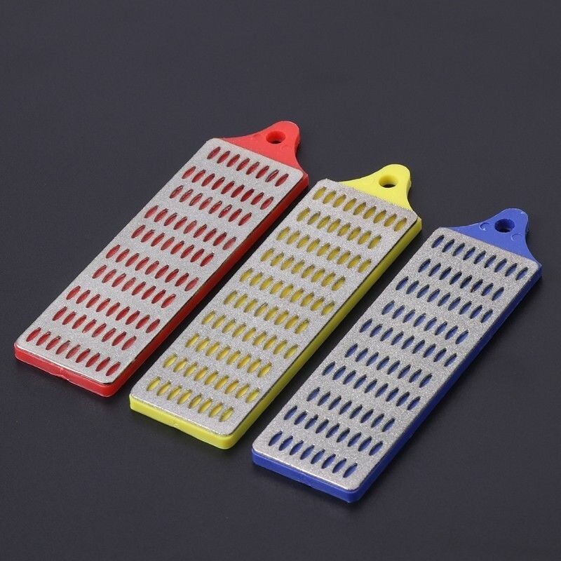 3Pcs/Set Diamond Sharpening Whetstone Coarse Medium Sharpening Cutter Stone New