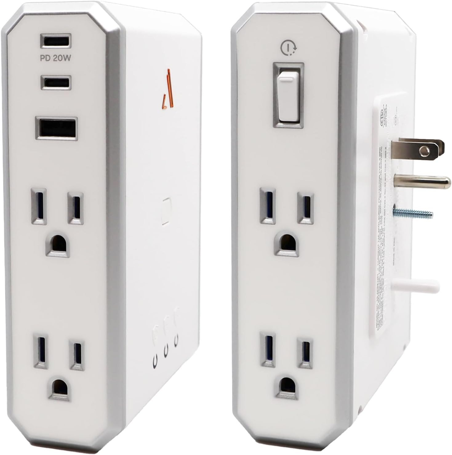V Series 4-Outlet Surge Protector with USB-C Fast Charger & 5-Year Guarantee
