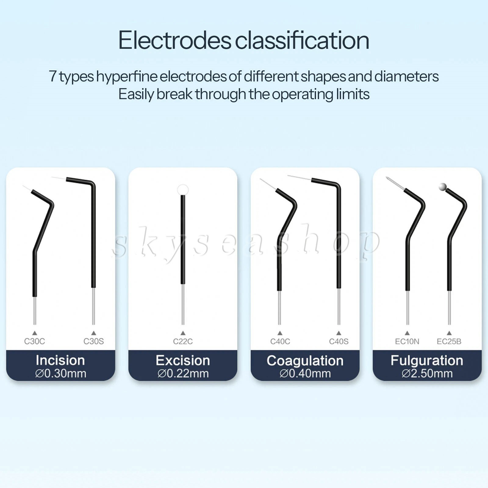 Electrosurgery Dental Cutting Unit with 7 Electrodes Tips 110v