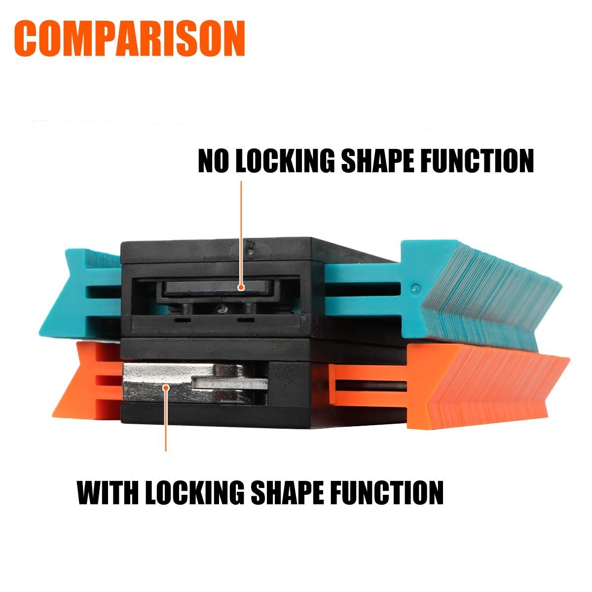 Contour Gauge Duplication-Adjustable Lock-Precisely Copy Irregular Shape-Irre...