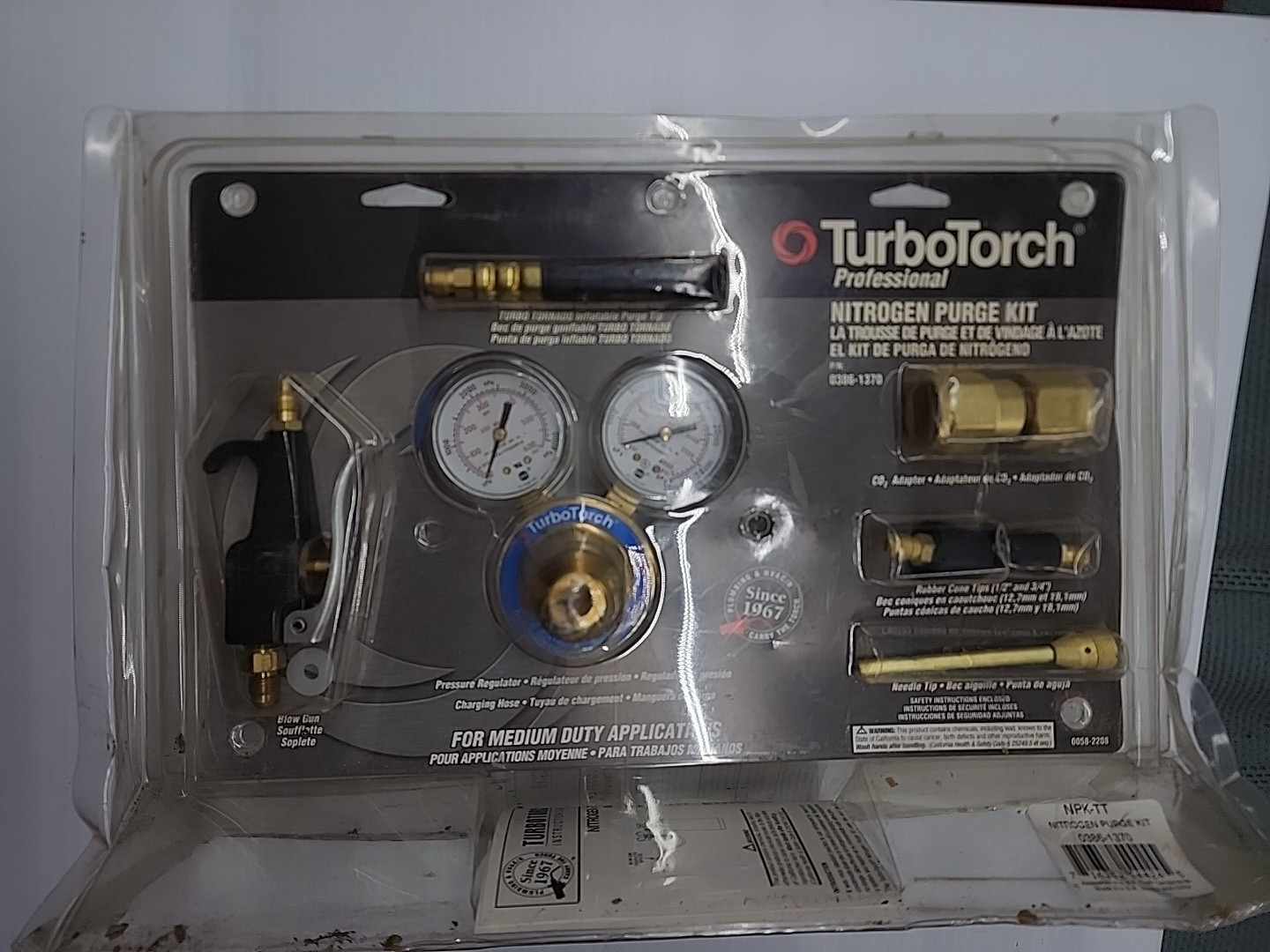 Turbo Torch Nitrogen Purge Kit 0386-1370 NPK-TT 10 Piece Kit NEW FREE SHIPPING