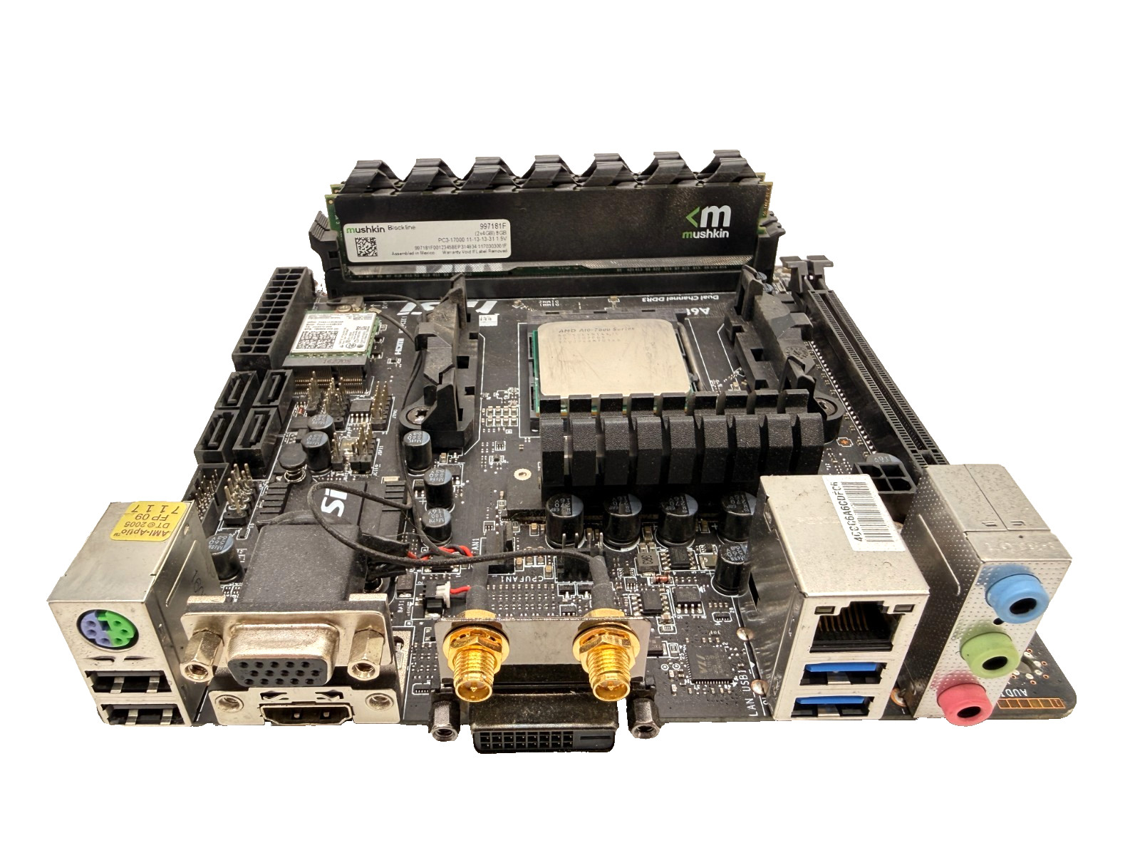MSI Mini-ITX A68HIAC Board w/ AMD A10-7860K QC 3.6GHz, 8GB DDR3 RAM, WiFi