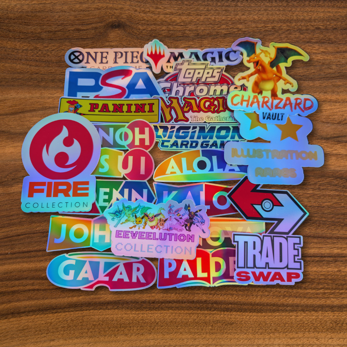 Custom Holographic Binder Stickers - Pokémon, MTG, Yu-Gi-Oh! - Personalised