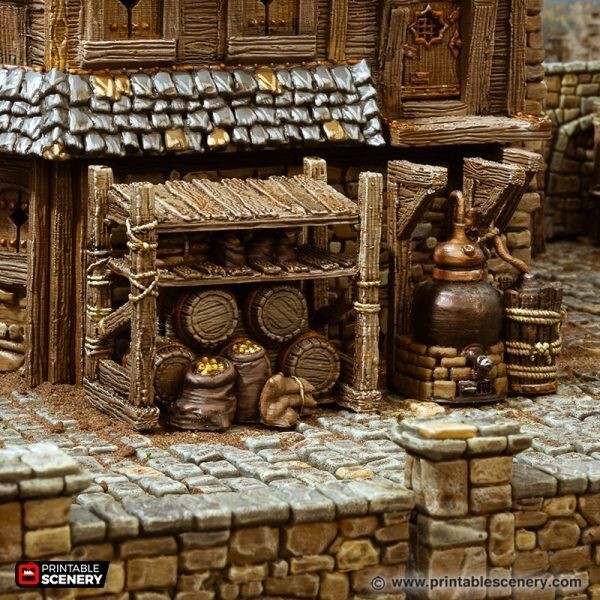 Rum Distillery 3D Printed Tabletop Terrain Skirmish Wargames DND (28mm)