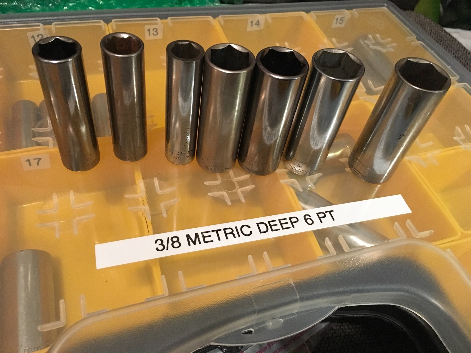 Craftsman 3/8 Drive DEEP METRIC Sockets, 6pt, 9-19mm, You Choose USA 🇺🇸