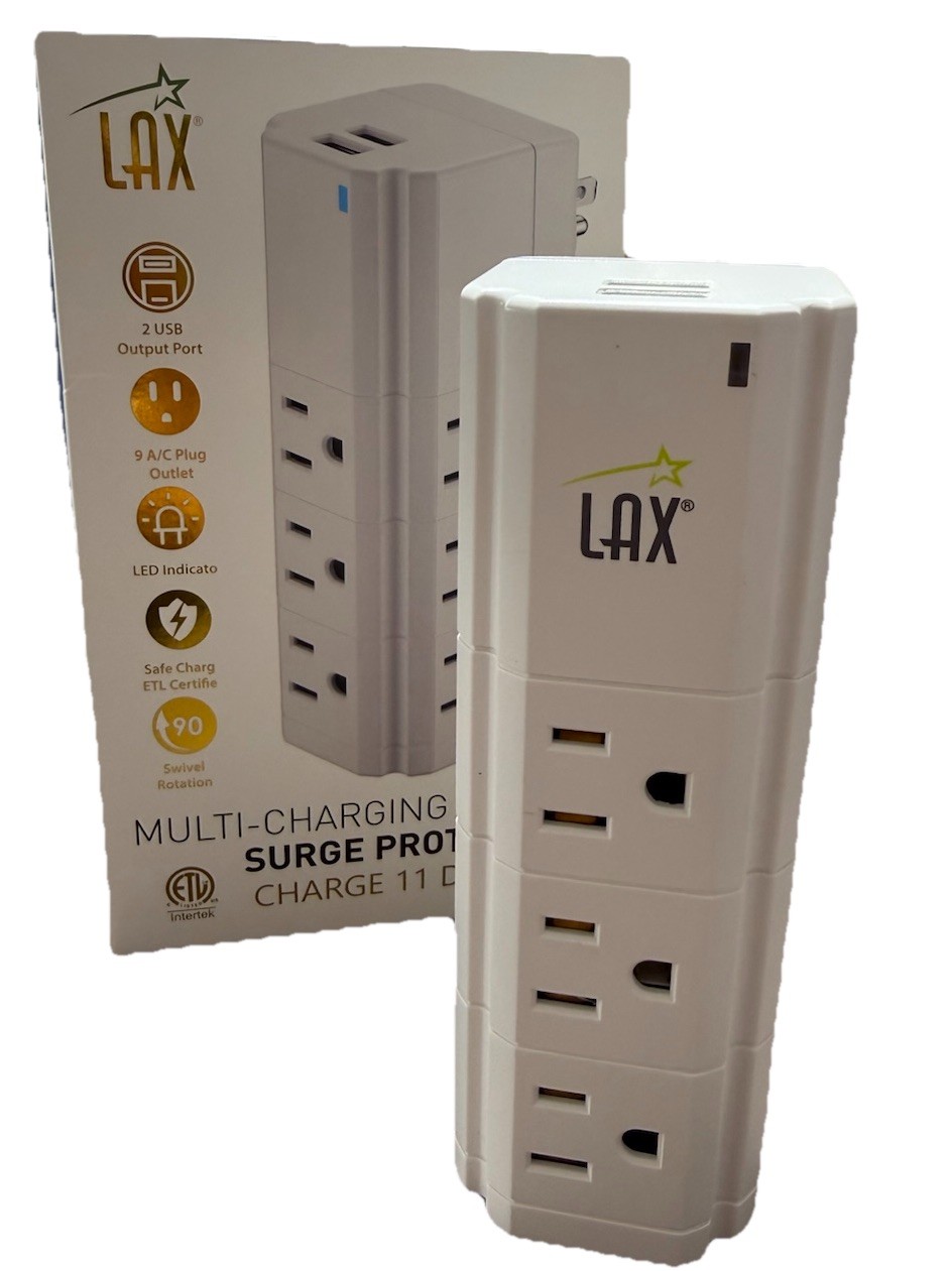 LAX -Multi-Charging Tower Surge Protector - Charge 11 Devices