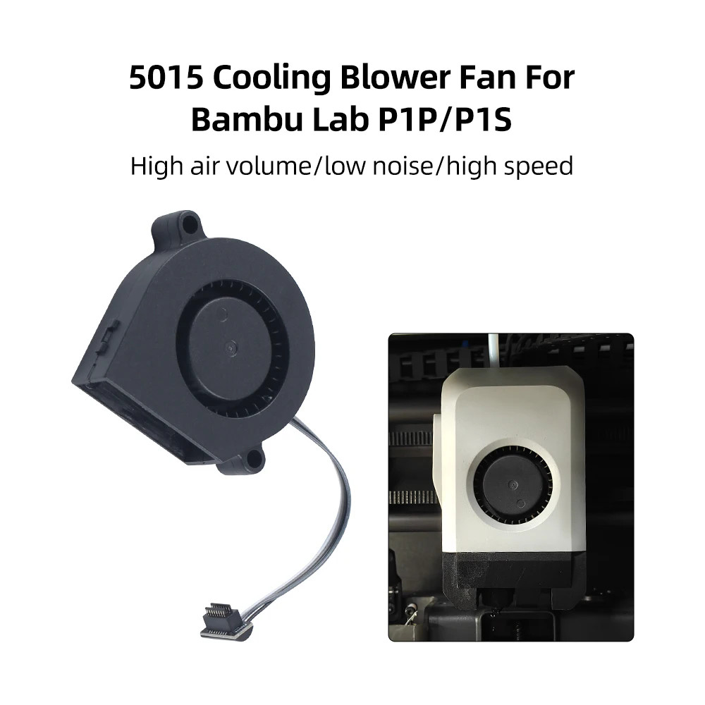 For Bambu Lab P1P/P1S 5015 Cooling Blower Fan Double Ball Bearings 3D Printer