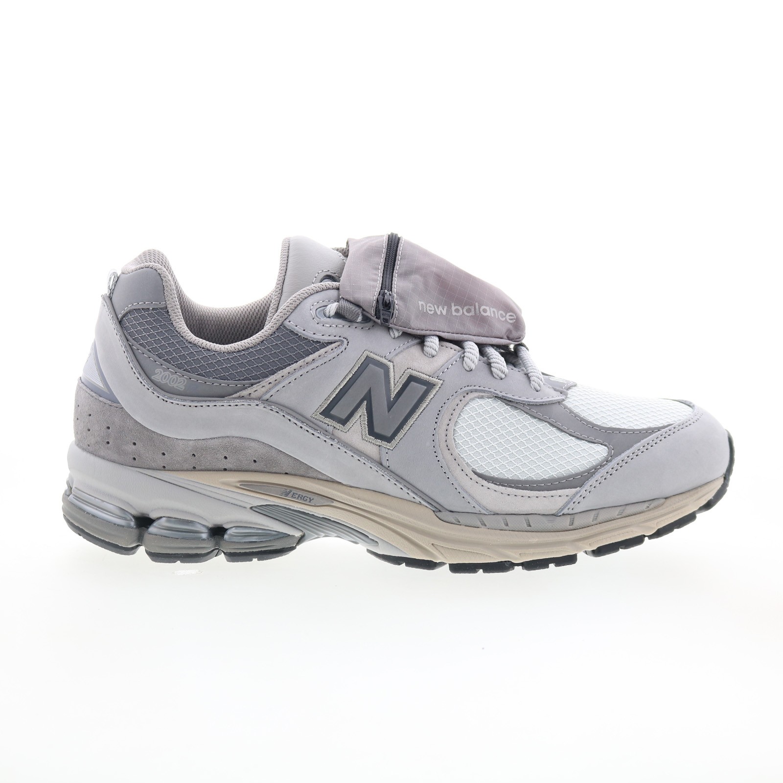 New Balance 2002R Pocket M2002RVC Mens Gray Suede Lifestyle Sneakers Shoes
