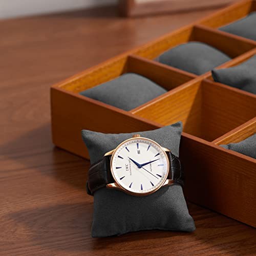 Solid Wood Watch Storage Tray for Drawer Watch Pillow Organizer Display Gray