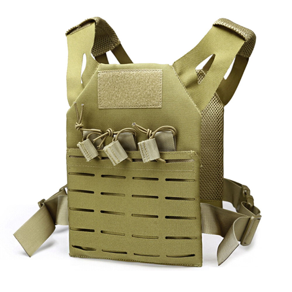 Army Tactical Vest Airsoft Combat Plate Carrier Molle for Kids Outdoor CS Game