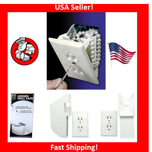 Electrical Outlet Hidden Home Security Wall Safe  Socket Diversion Secret Stash