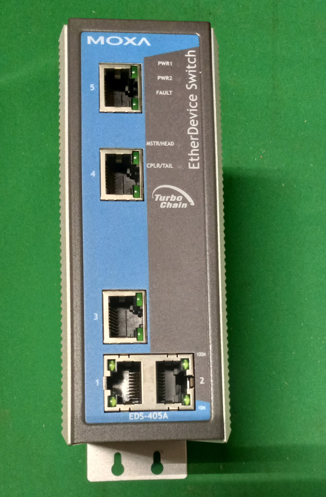MOXA model EDS-405A Entry-level managed Ethernet switch. Version 1.1.