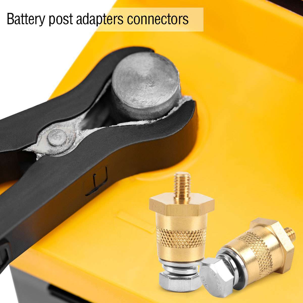 2x Battery Pole Adapter Terminal Connector Fittings M6 M8 Thread Post Adapter