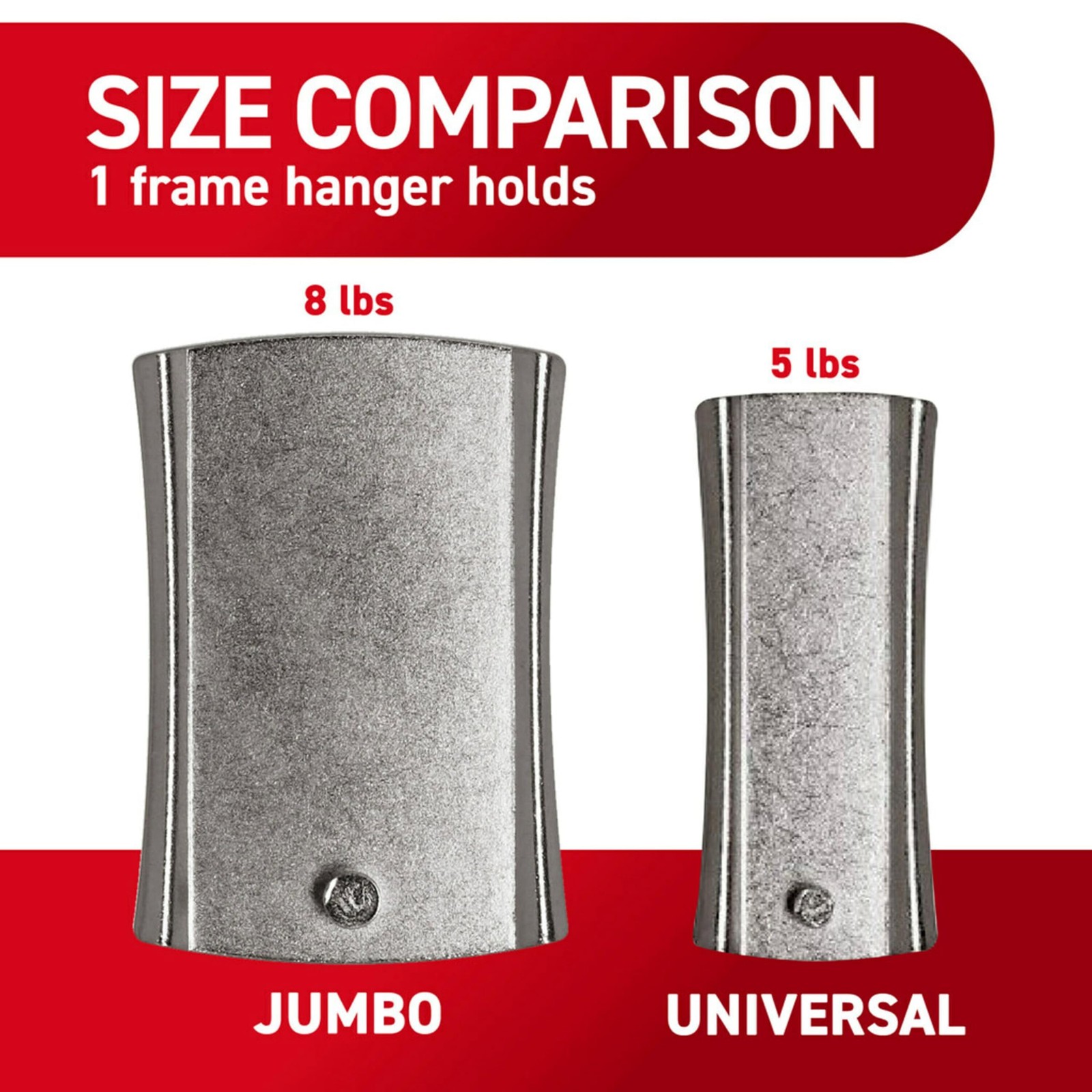 Command 8 Lb Jumbo Universal Picture Hanger, 3 Frame Hangers and 8 Command Strip