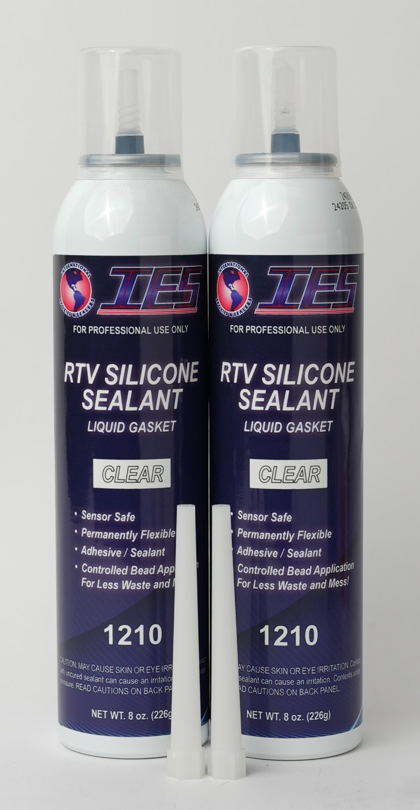 IES-1210 LOW VOLATILE RTV SILICONE GASKET MAKER, 8 OZ AUTOMATIC CAN, CLEAR
