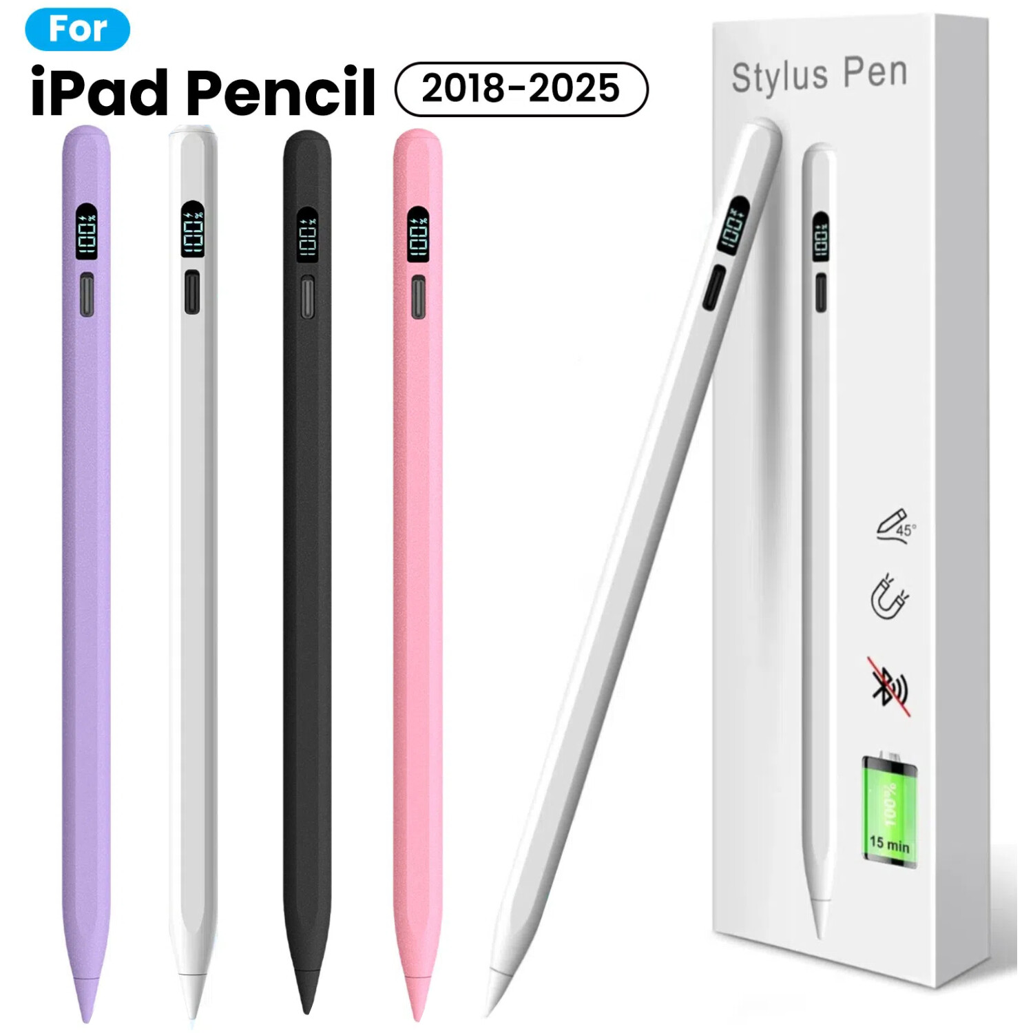 iPad Pencil 2nd Generation, Apple iPad Air/iPad Mini/iPad Pro Fast Charging