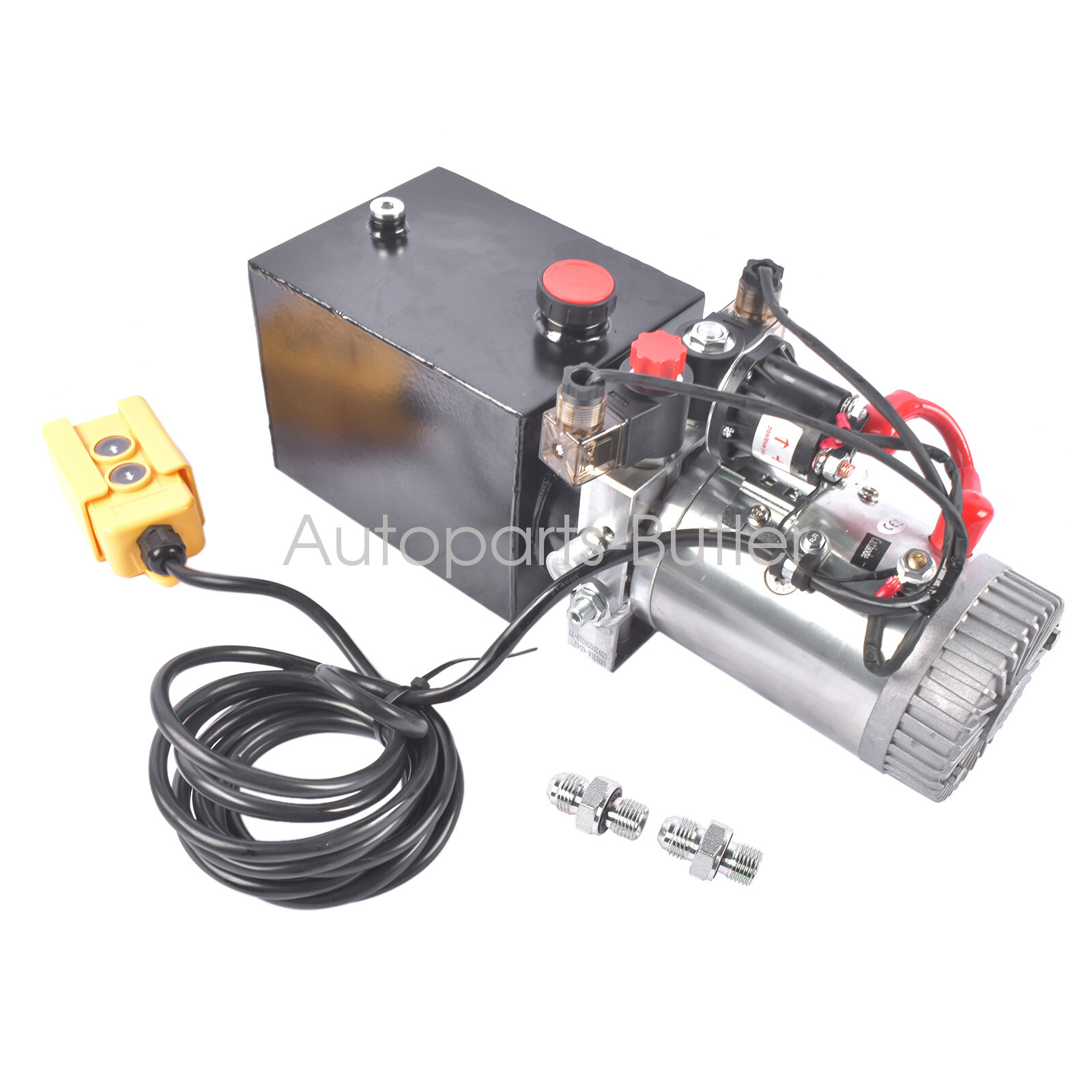 Hydraulic Power Unit Hydraulic Pump 12V Double Acting 4 Quart Dump Trailer