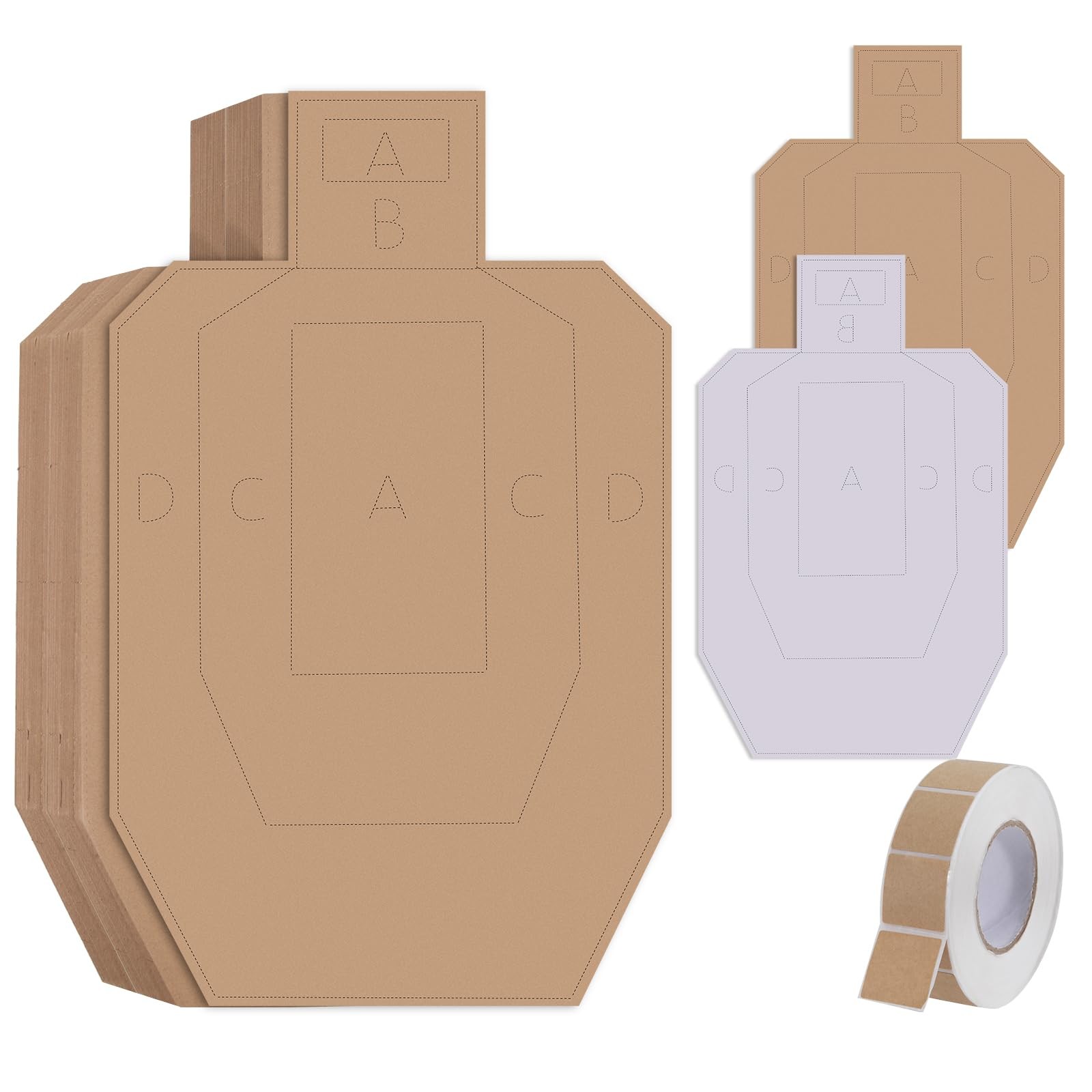 Maracol 25 Pack Thick Shooting Targets Includes 1000Pcs Target Pasters 30X 18