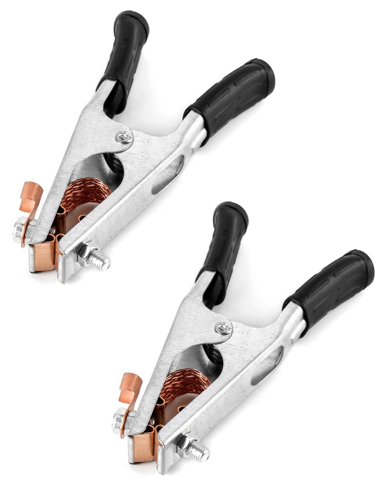 2 Pack Welding Ground Clamp 500A Copper Electroplated Earth Clip US Type Durable