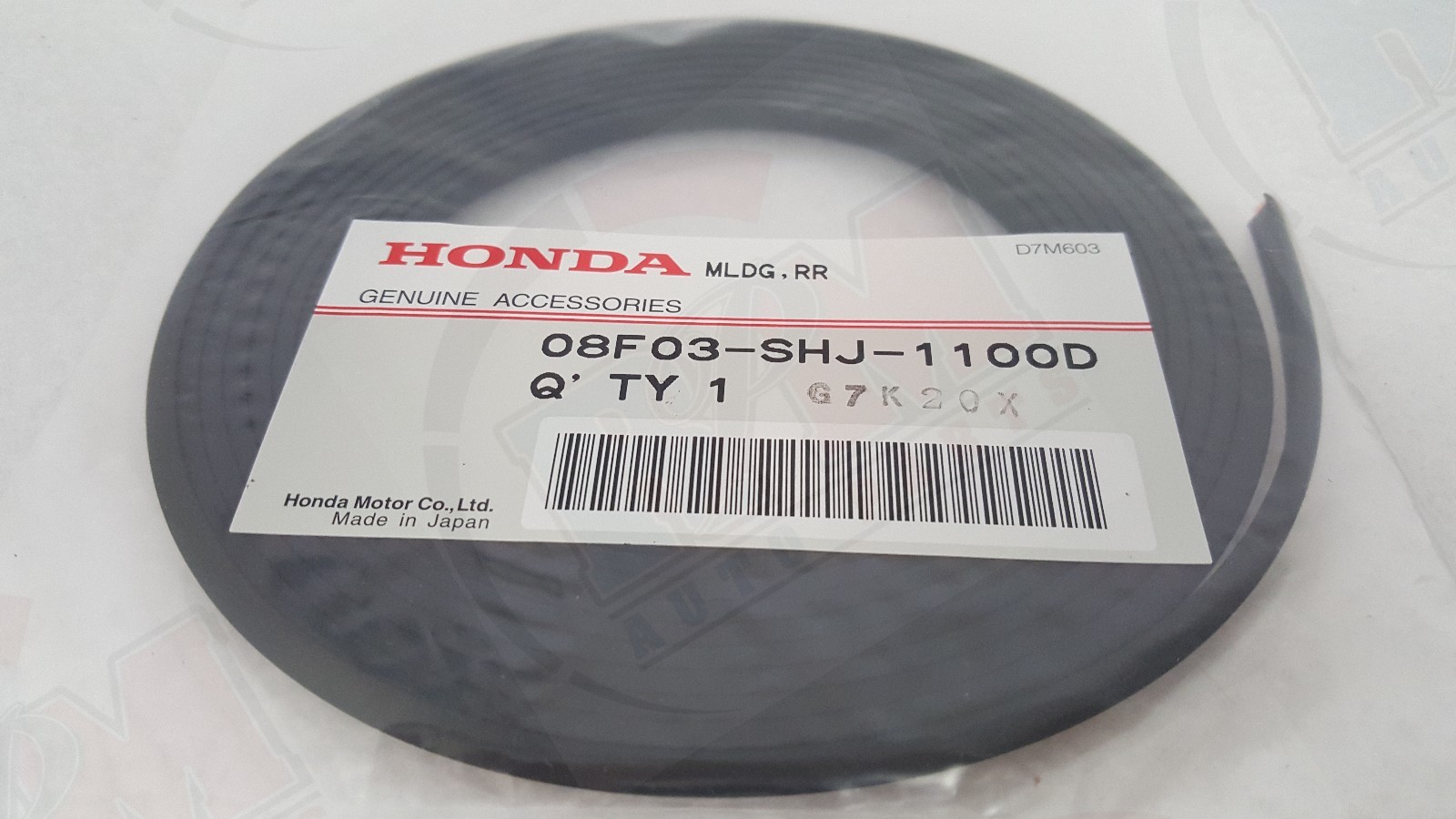 Front/Rear Lip Spoiler Rubber Molding Strip Trim Tape 08F03SHJ1100D for Honda