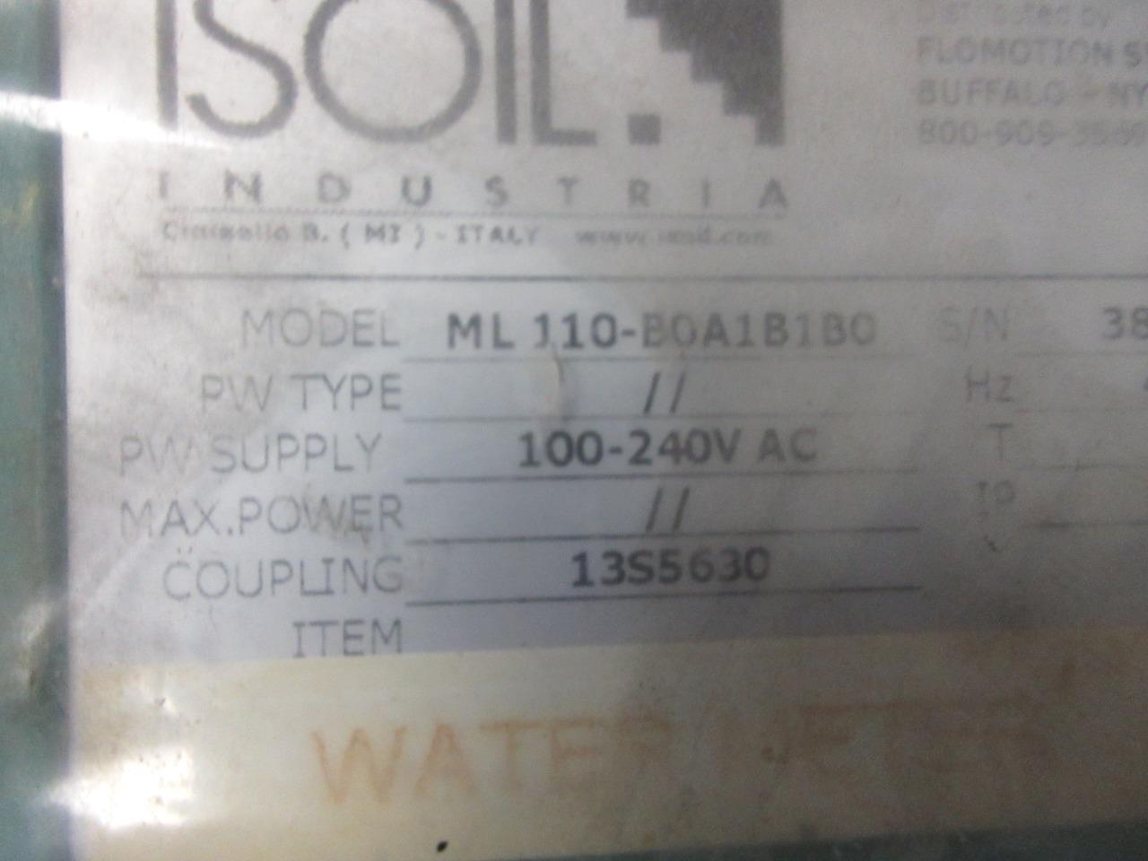 FLOMOTION SYSTEM ISOIL INDUSTRIA ML 110-B0A1B1B0 CONVERTER USED REPLACEMENT PART