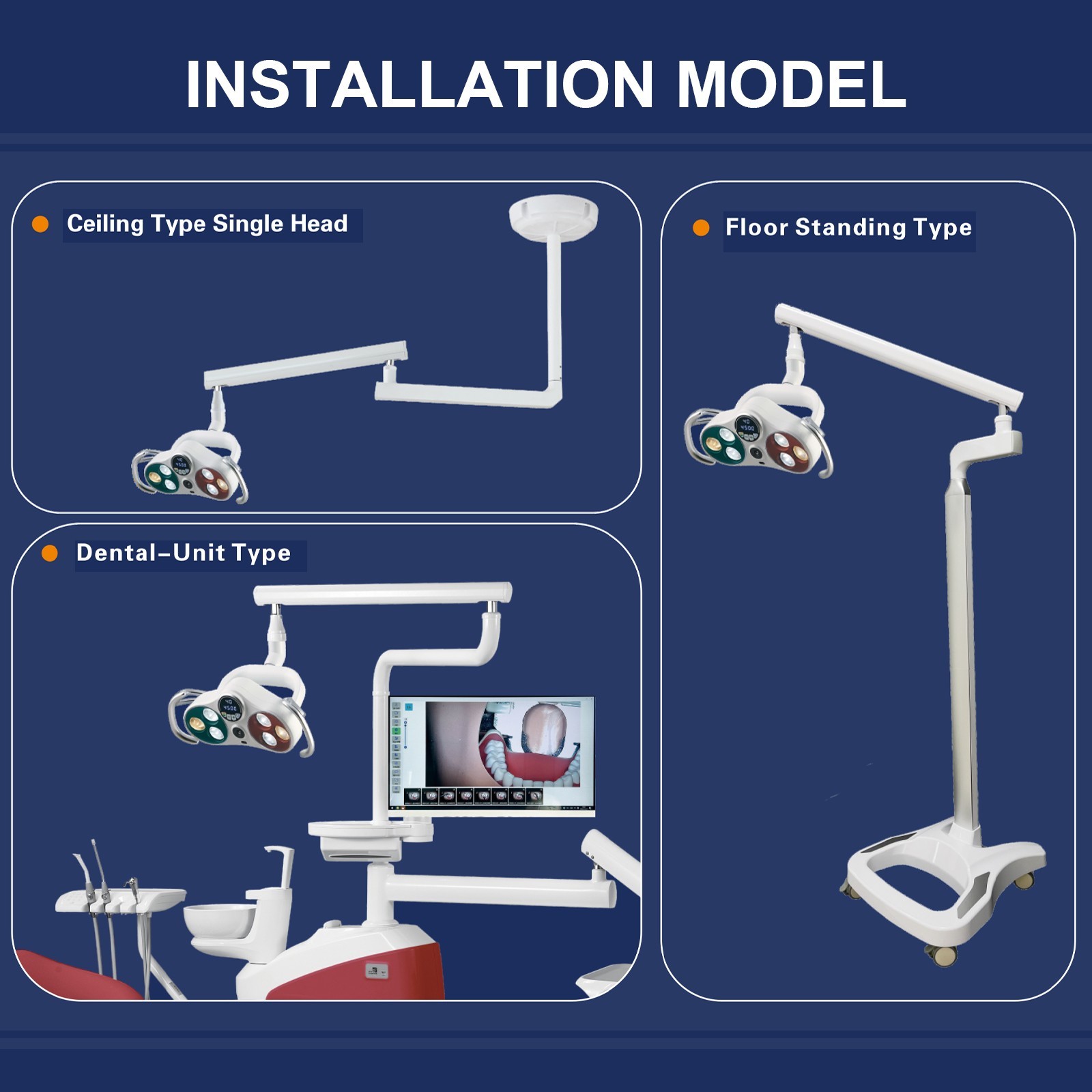 Dental LED Surgical Operating Light Sensor Oral Lamp with Camera Video Recording