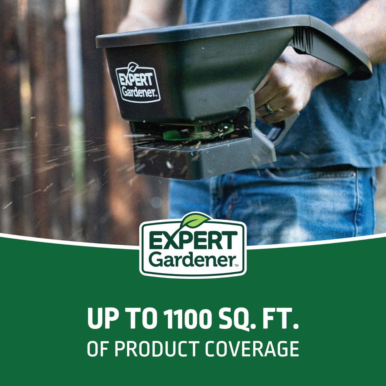 Expert Gardener 6 lb Capacity Handheld Broadcast Spreader