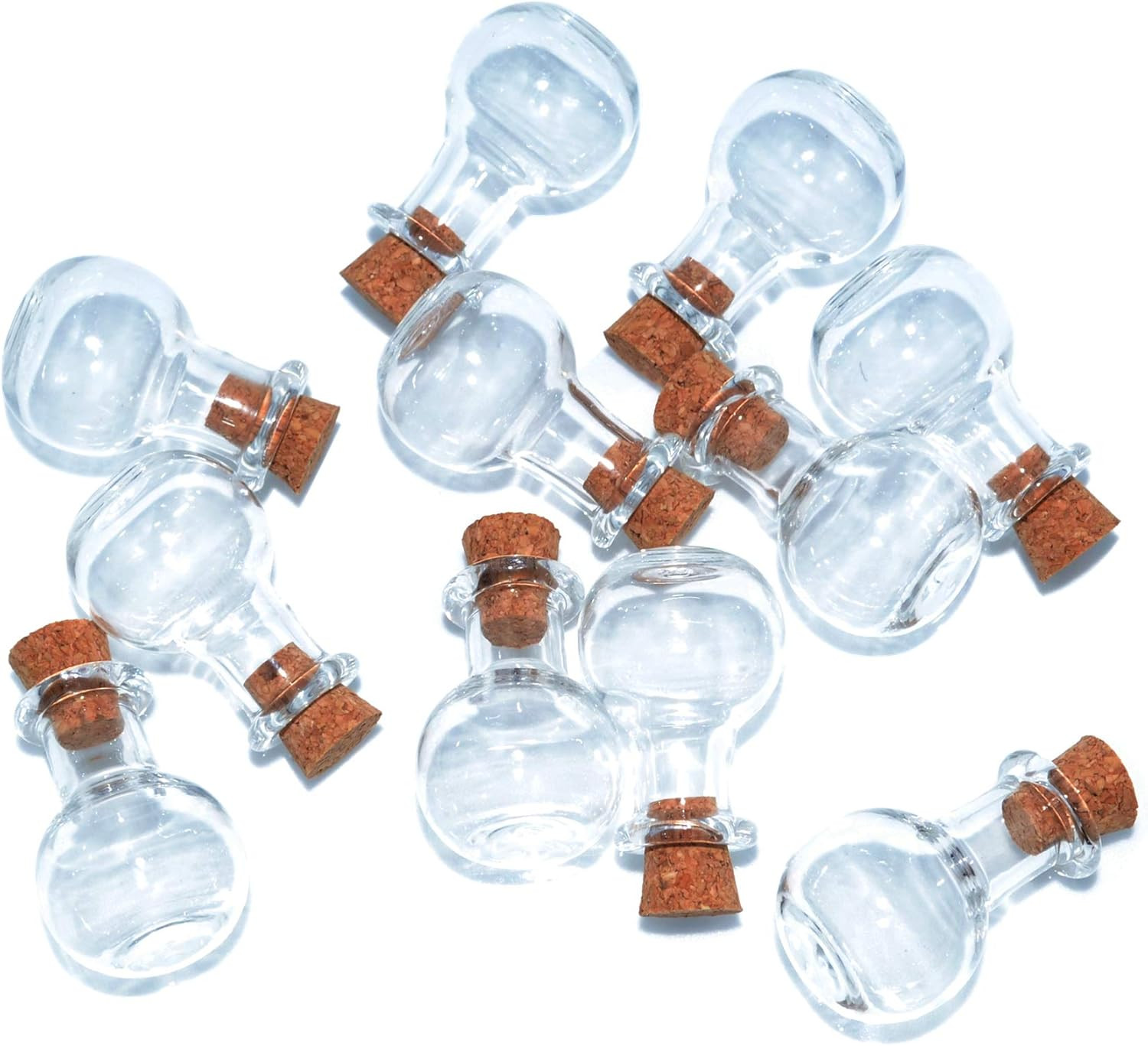 2ml Small Mini Glass Bottles Jars with Cork Stoppers.Wishing bottle drifting bot